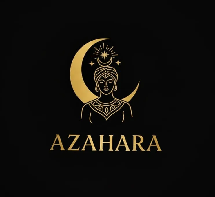 The Azahara emblem — a crowned woman held within a crescent moon